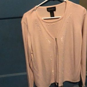 Requirements Pink Studded Two Piece Cardigan